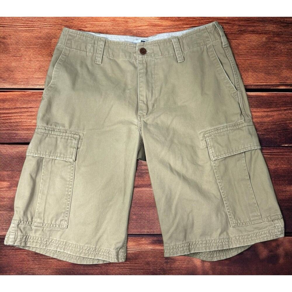 Men's GAP Beige Cargo Shorts Sz 32 Khaki Outdoors Pockets Casual Short